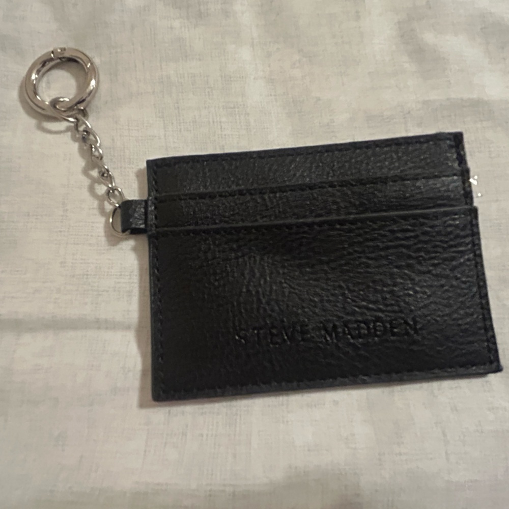 Steve Madden Unisex Black Keychain Card Holder NWOT